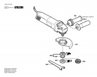 Bosch 3 603 C47 000 Pws 10-125 Ce Angle Grinder 230 V / Eu Spare Parts
